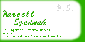 marcell szedmak business card